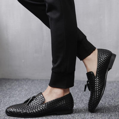 William | Vævede Læder Slip-On Loafers