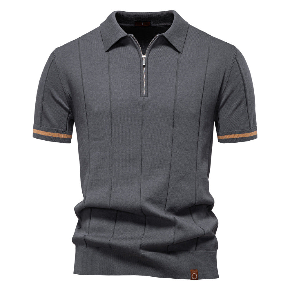 Per™ | Struktur-Zip-Poloshirt
