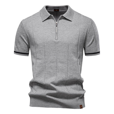 Per™ | Struktur-Zip-Poloshirt