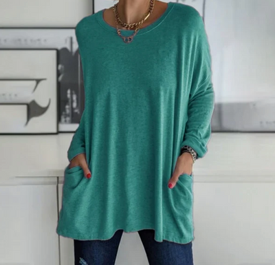 Ava™ | Casual Oversized Tunic Top med lommer