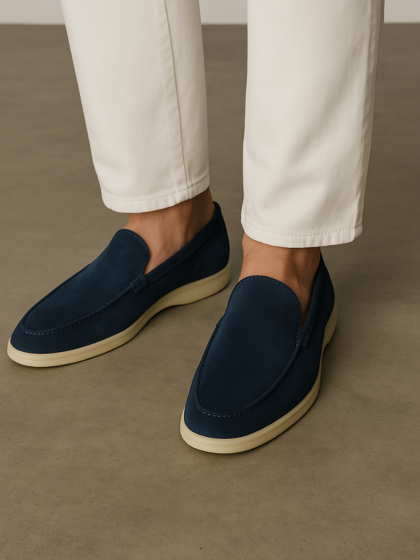 Fins Suede Loafers – Intens Blå